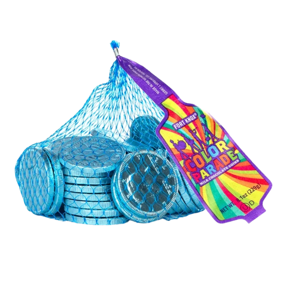 Caribbean Blue Chocolate Foil Coins