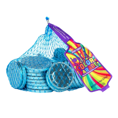 Caribbean Blue Chocolate Foil Coins