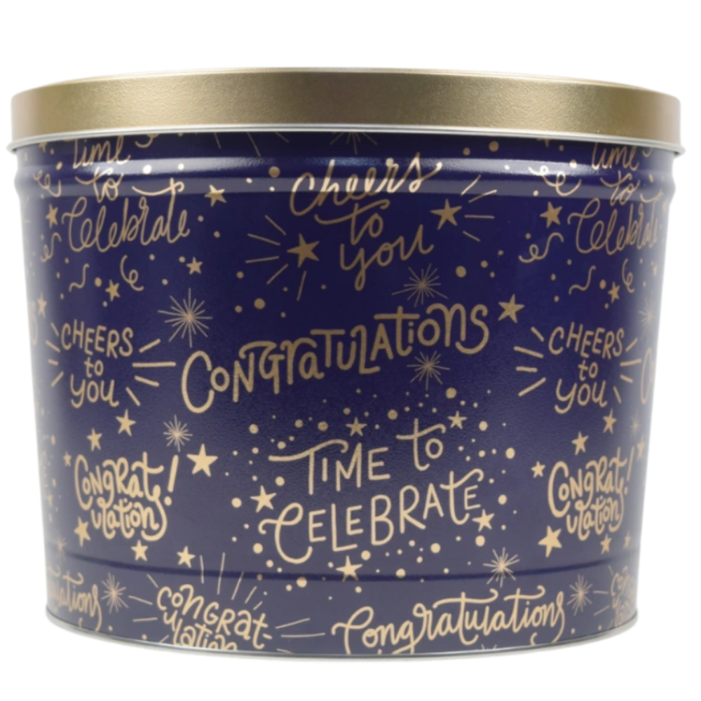 Congratulations Popcorn Tin