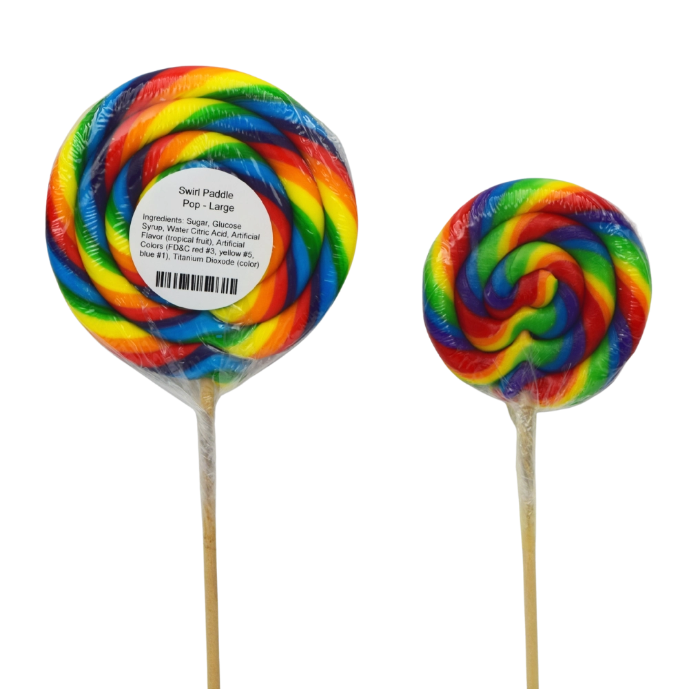 Large Swirl Rainbow Paddle Pop