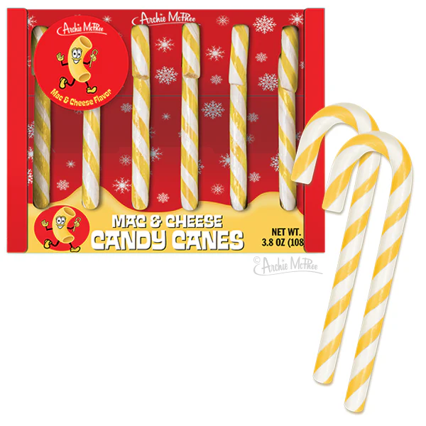 Mac & Cheese Candy Canes