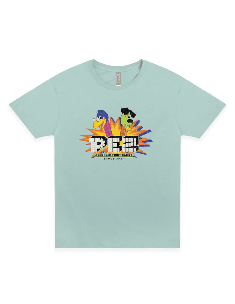 Baby Blue T-Shirt with Retro Pez Design