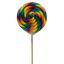 Single Large Swirl Rainbow Paddle Pop