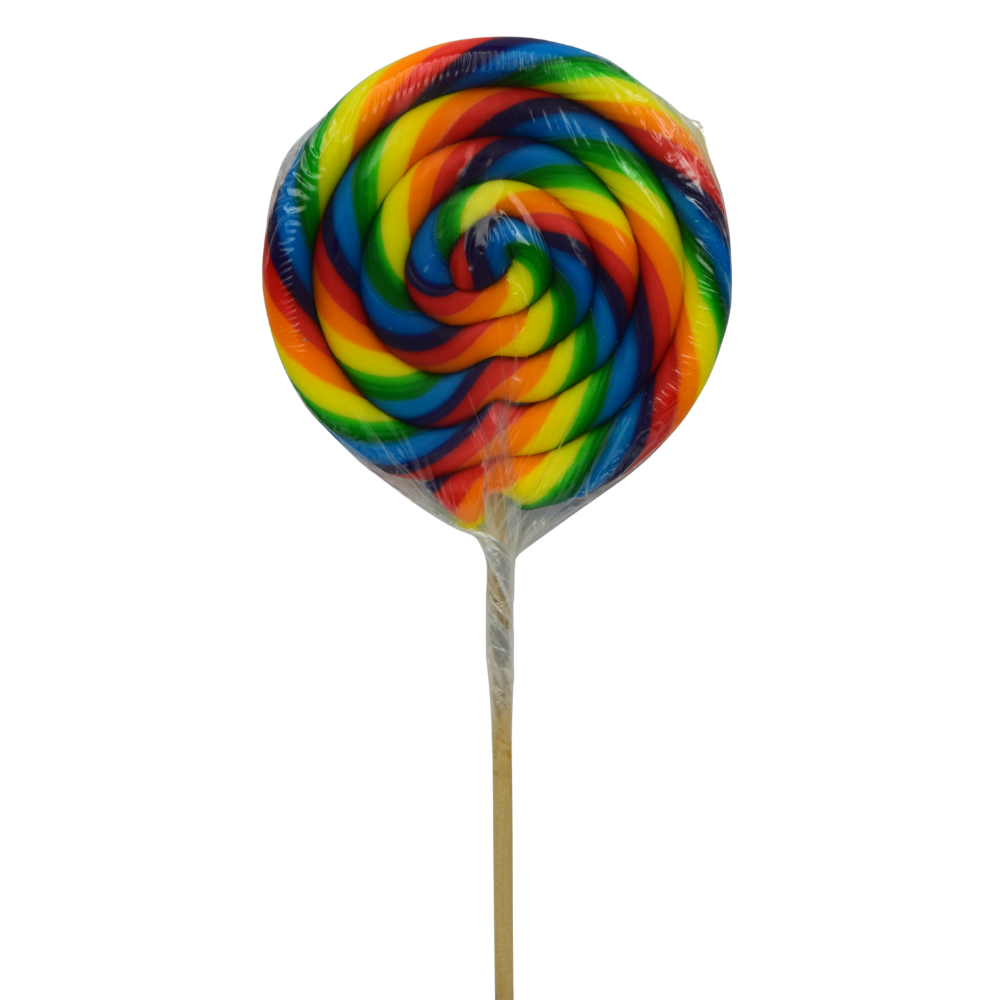 Single Large Swirl Rainbow Paddle Pop