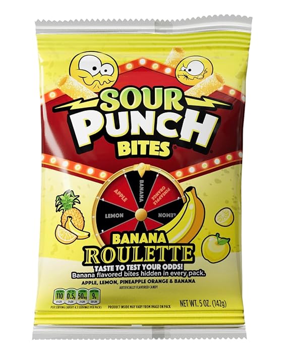 Sour Punch Bites Banana Roulette