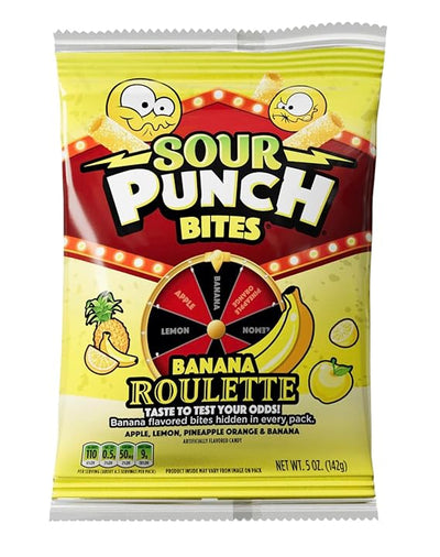 Sour Punch Bites Banana Roulette