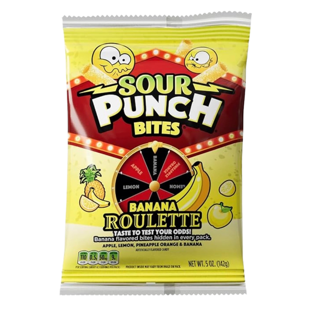 Sour Punch Bites Banana Roulette