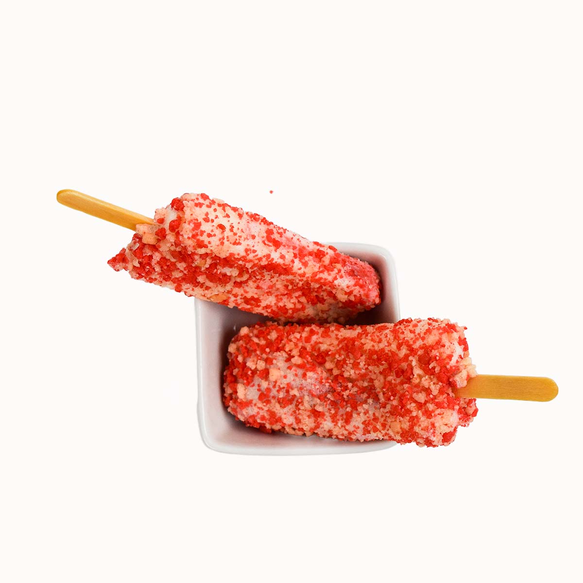 Freeze Dried Strawberry Shortcake Eclair Ice Cream Bars 
