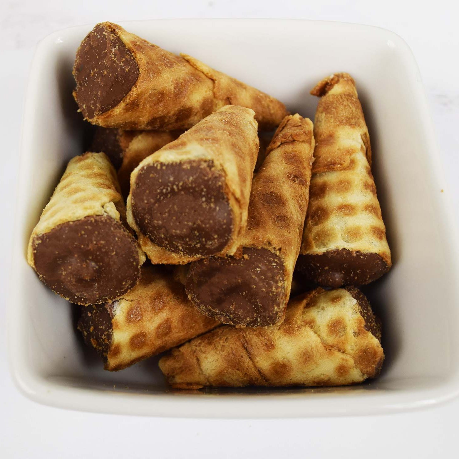 Ceramic Bowl Full of Tiny Bites Snacks