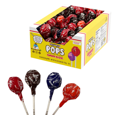 Giant Tootsie Pops Assorted - 72 Count Box