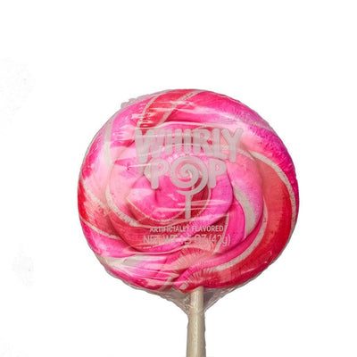 Adams and Brooks Hot Pink and White Whirly Pops 1.5oz - 6 Count
