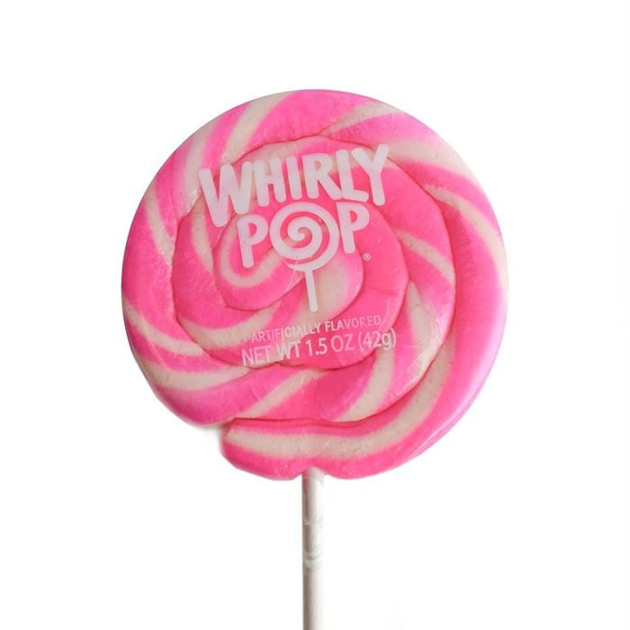 Adams and Brooks Light Pink and White Whirly Pops - 1.5 oz
