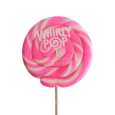 Adams and Brooks Light Pink and White Whirly Pops - 1.5 oz