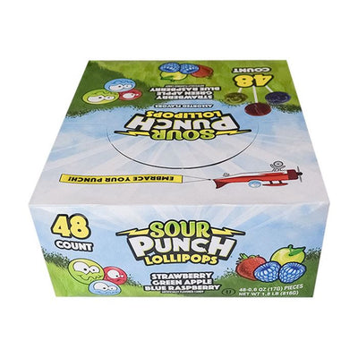 Adams & Brooks Sour Punch Lollipops - 48 Count 