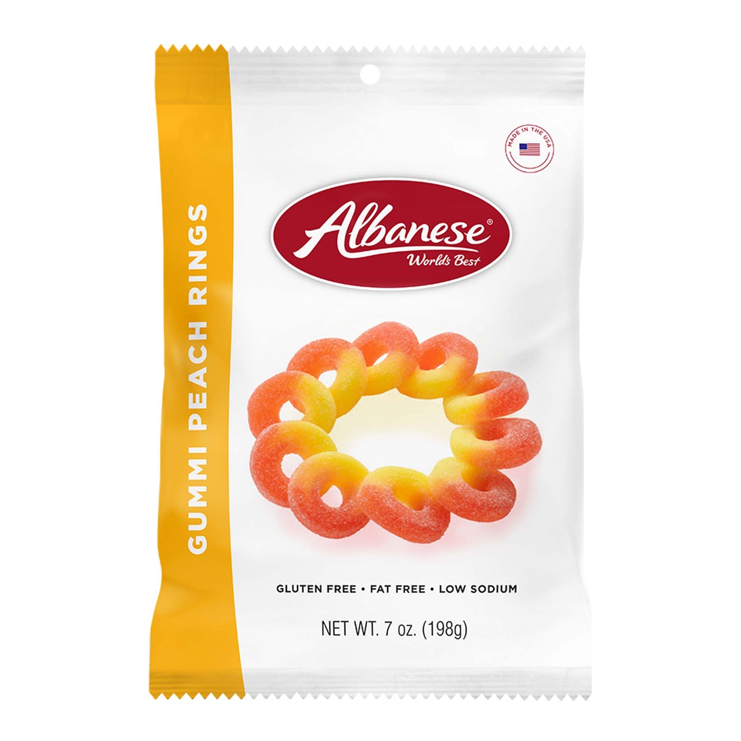 Albanese Gummi Rings - Peach