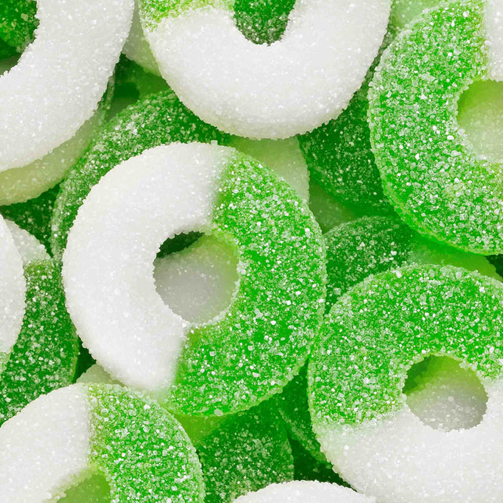 Albanese Gummi Rings - Green Apple – Bulk Candy Store