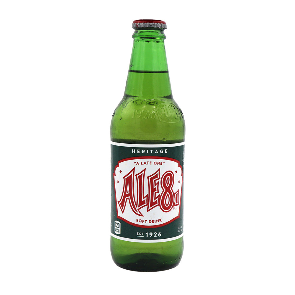 Green bottle of Ale-8 soft drinkbackground