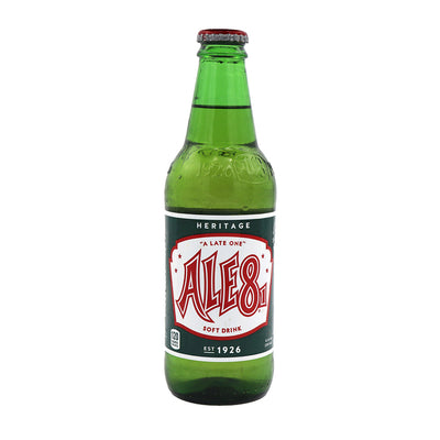Green bottle of Ale-8 soft drinkbackground