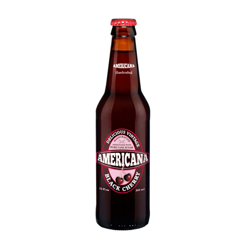 Bottle of Americana Black Cherry Soda