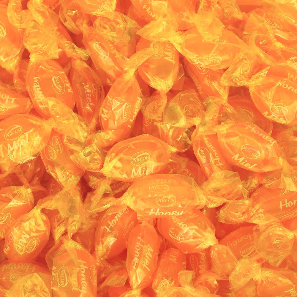 Arcor Honey Filled Bon Bons Orange Wrapped Hard Candies Bulk