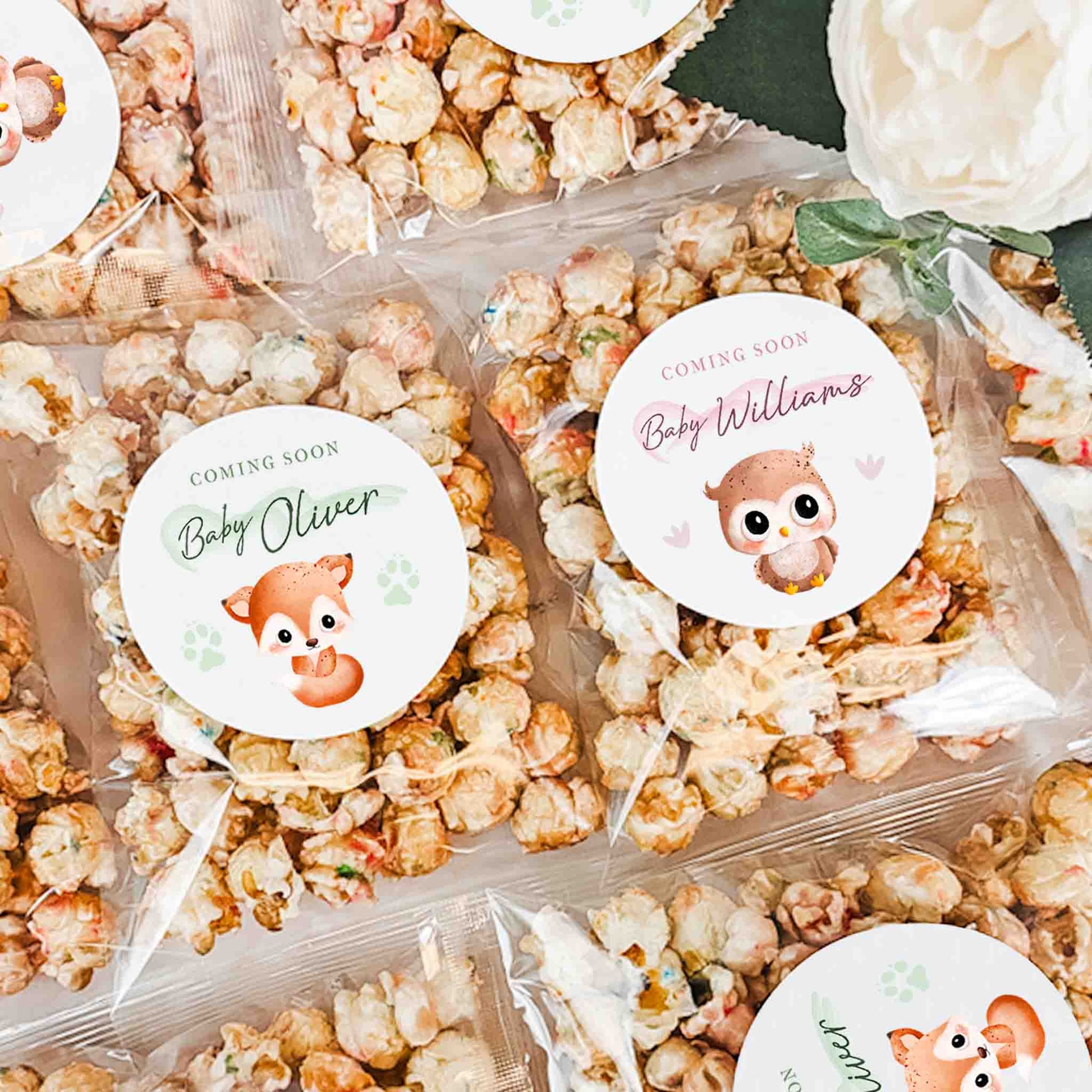 Baby Shower Popcorn Favors - Main Image