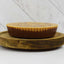Side View of Big Peanut Butter Lover's Cup on Wooden Serving Dish