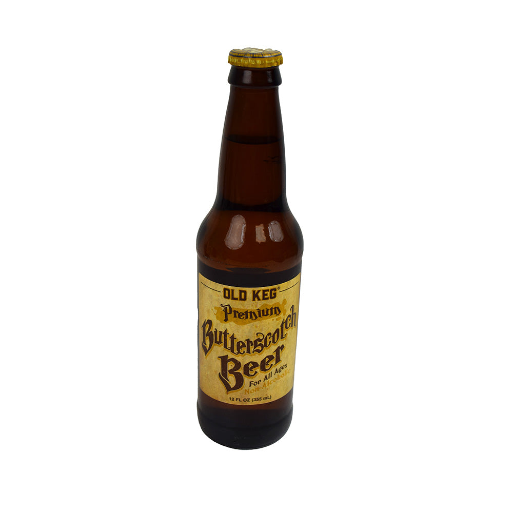 Bottle of Old Keg Premium Butterscotch Beer Soda
