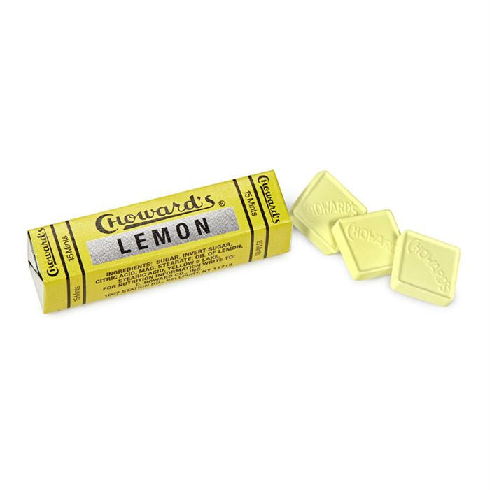 Lemon Raspberry Mints Box C Howard's Lemon Mints – Bulk Candy Store
