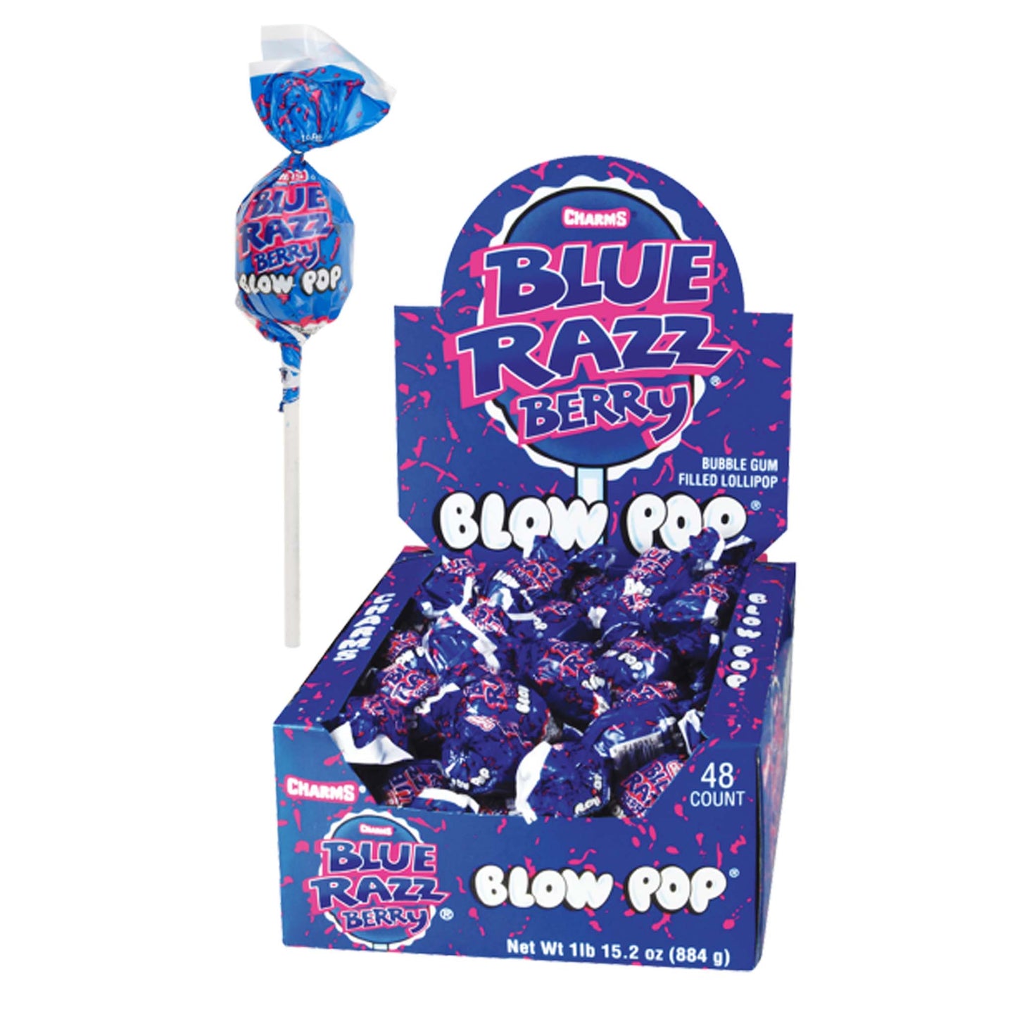 Charms Blow Pops Blue Razzberry
