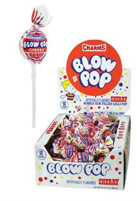 Charms Blow Pops Cherry - 48 Count