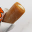Close-up of a Mini Cow Tales bar with Caramel outside and Cream inside with a white background