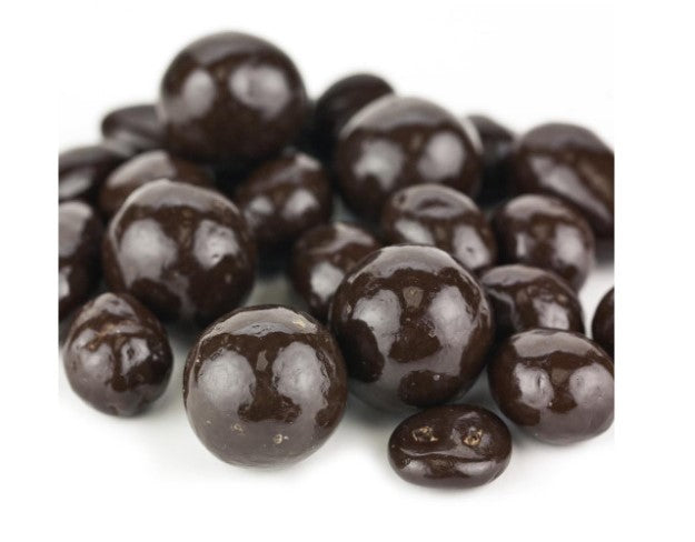 Dark Chocolate Covered Peanuts, Raisins, and Malt Balls