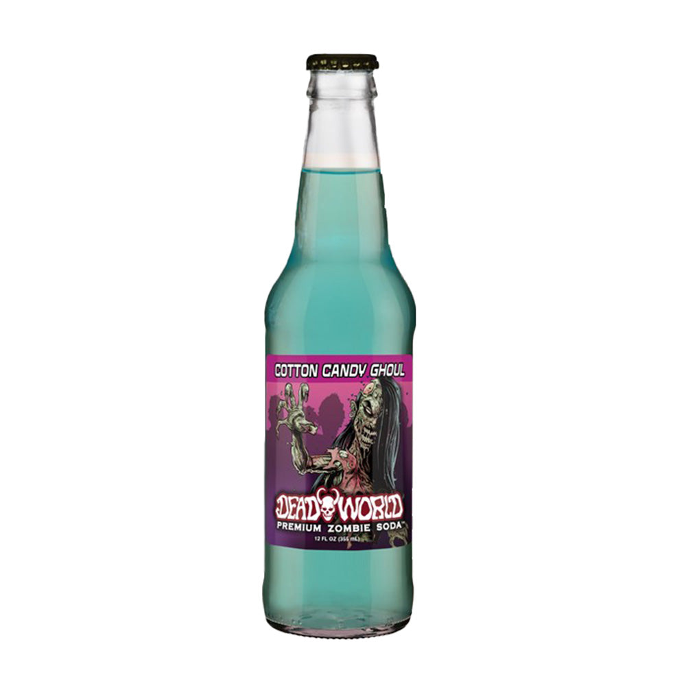 Bottle of Dead World Cotton Candy Ghoul zombie Soda