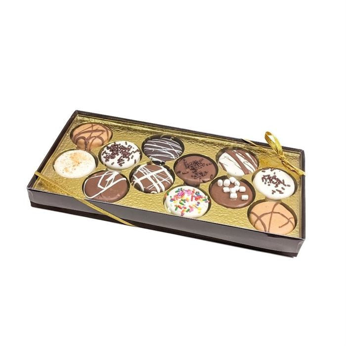 Fun Fair Treats Assorted Chocolate/Peanut Butter Covered Oreos - 12 count