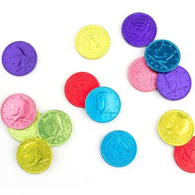 Gerrit Verburg Rainbow Chocolate Foil Coins - 1 lb