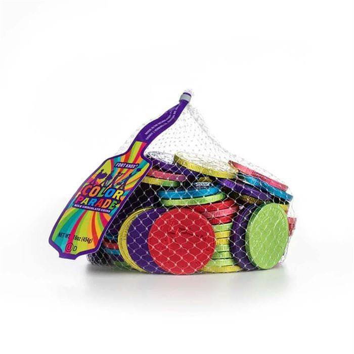 Gerrit Verburg Rainbow Chocolate Foil Coins - 1 lb