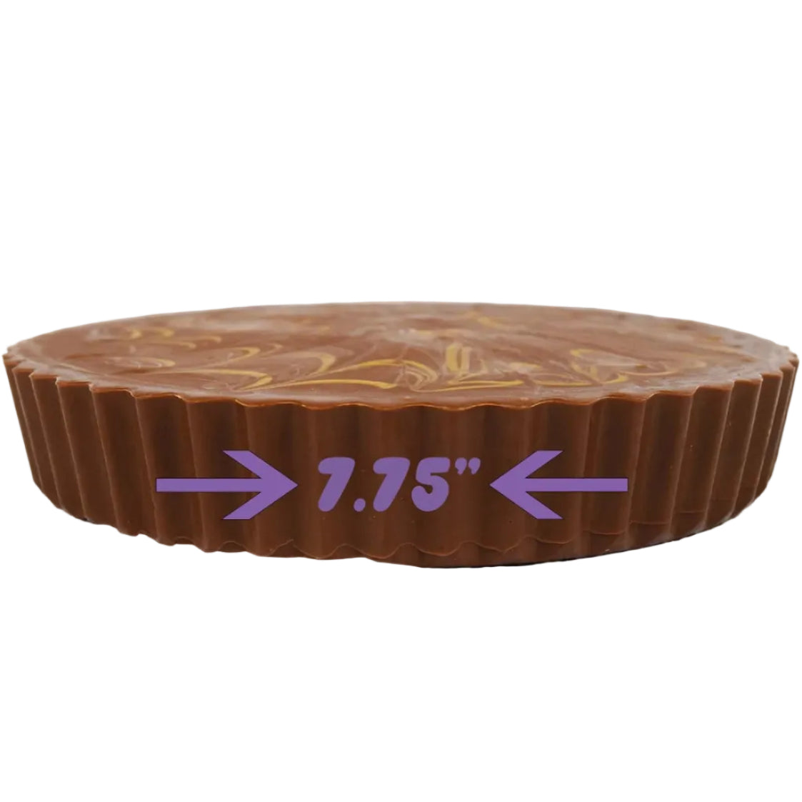 Giant Peanut Butter Cup with Diagram Showing 7.75" Diamater