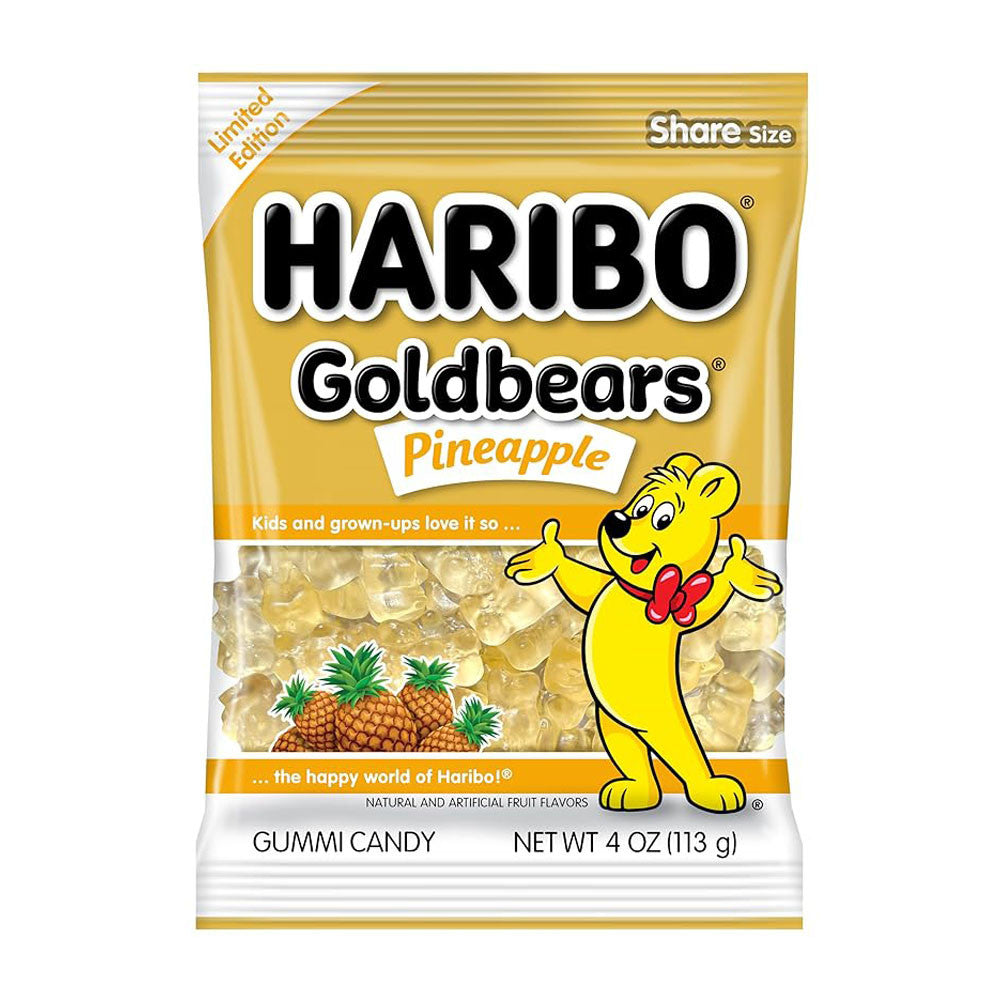 Haribo Goldbears Pineapple Gummies 4 oz Bag