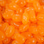 Closeup of Jelly Belly Tangerine Beans