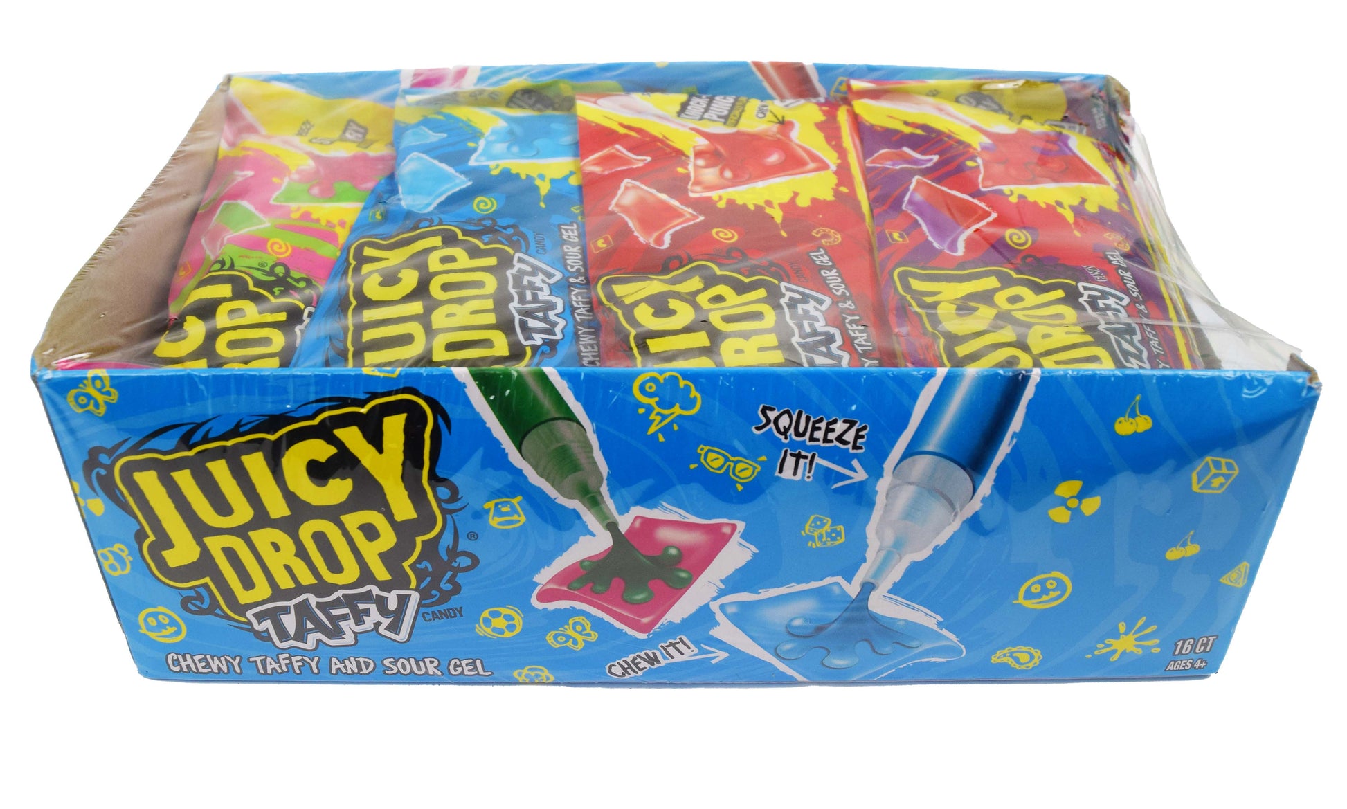 16 Count Box of Juicy Drop Taffy Packs
