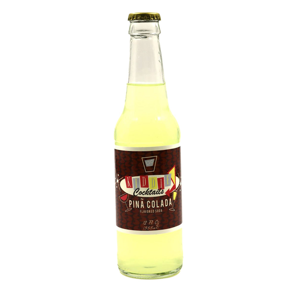 Bottle of Kiddie Cocktails Pina Colada flavored soda