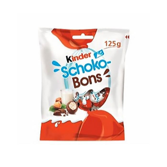 Kinder Schoko Bons Milk Chocolate Hazelnut 125g Bag