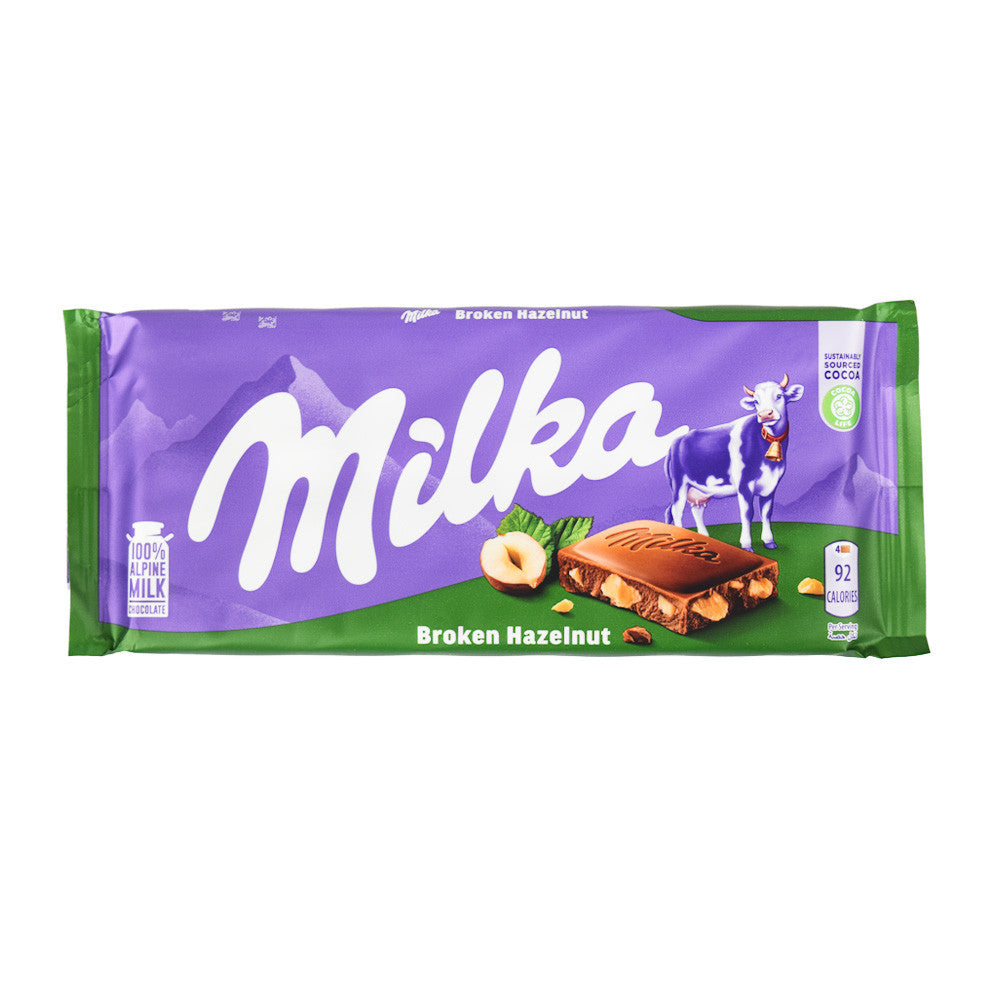 Milka Broken Hazelnut Chocolate Bar 100g