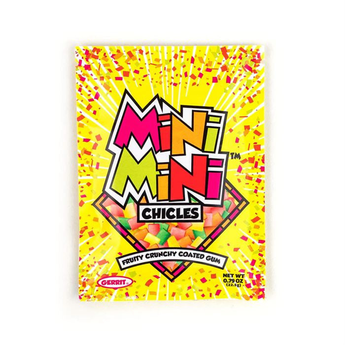 Mini Chicles Fruity Crunchy Candy Coated Gum