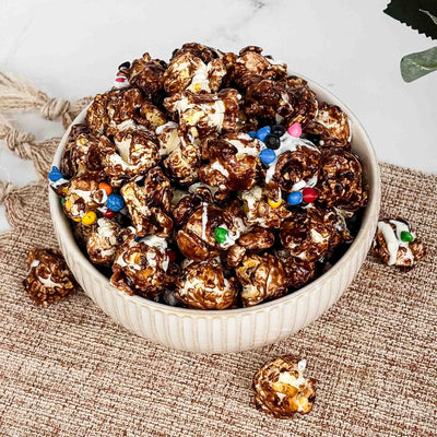 Rainbow Brownie Popcorn