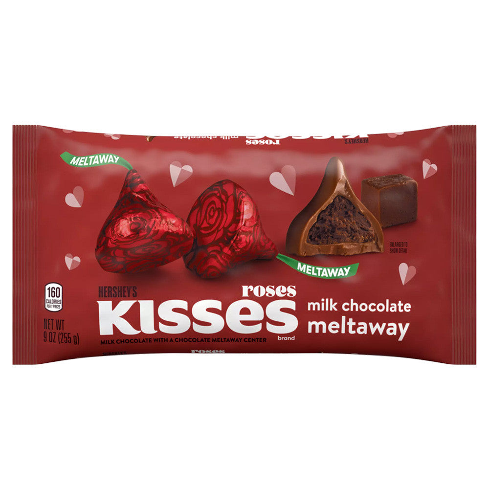 Red Roses Hershey's Kisses Meltaway Chocolate 9 oz Bag