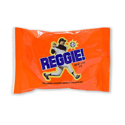 Reggie! Jackson Baseball Chocolate Caramel Peanuts Bar 1.8 oz