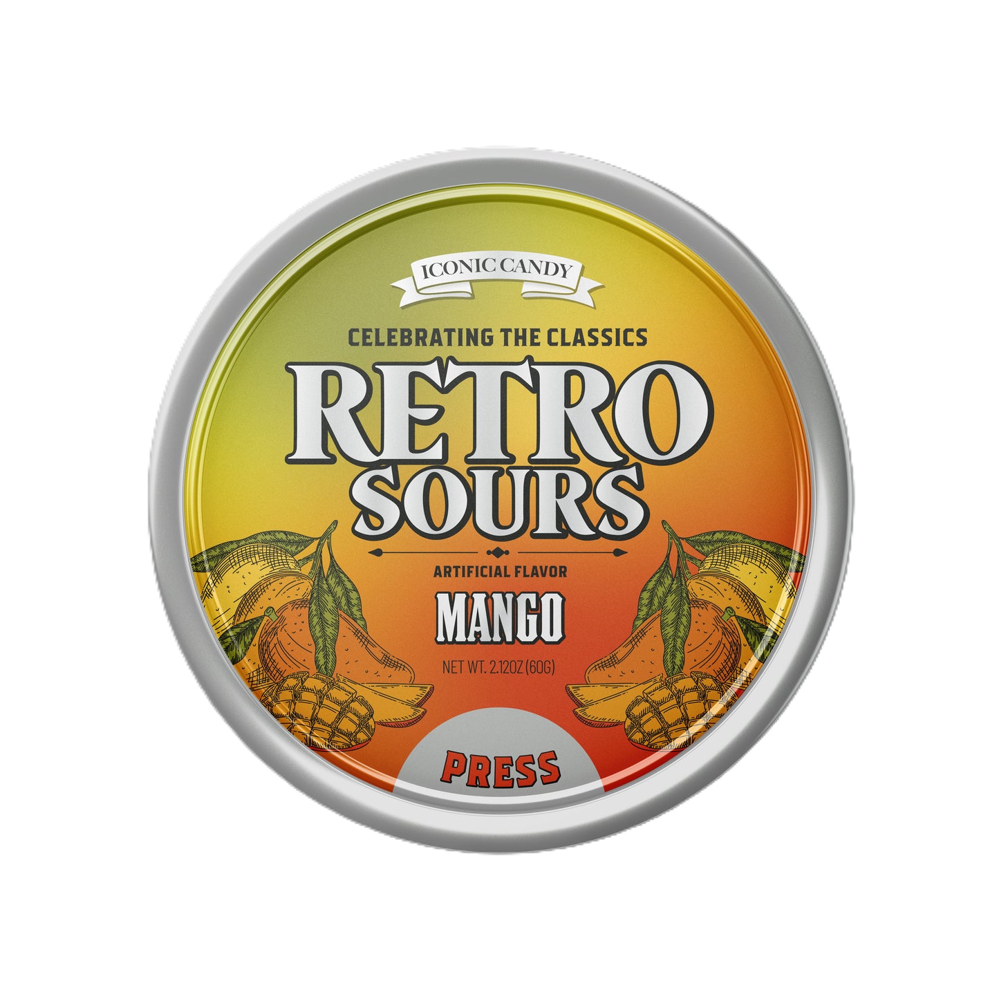 Retro Sours Mango Container