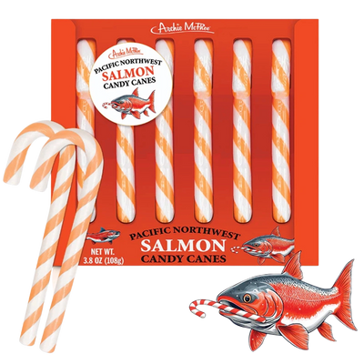 Pacific Northwest Salmon Candy Canes