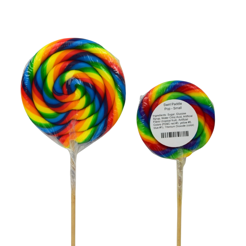 Two Swirl Rainbow Paddle Pop